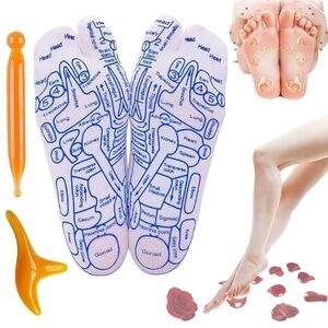 🔥6 FOR $25!🔥Reflexology Foot Massage Socks with Tools